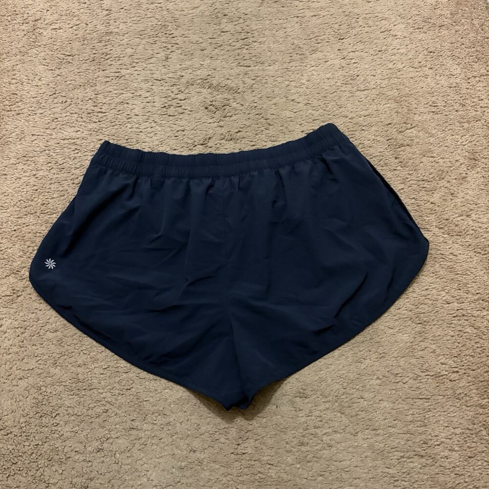 Athleta Speedwork Shorts Women’s M Navy Blue Lined Running Athletic Pocket